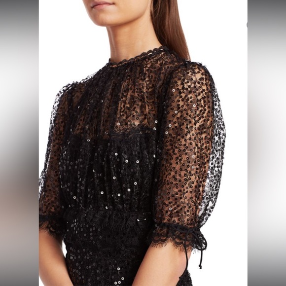 Jonathan Simkhai Sequined Lace Dress 000/047 - Picture 9 of 15